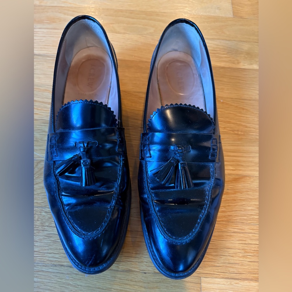 J. Crew Black Tassel Loafers